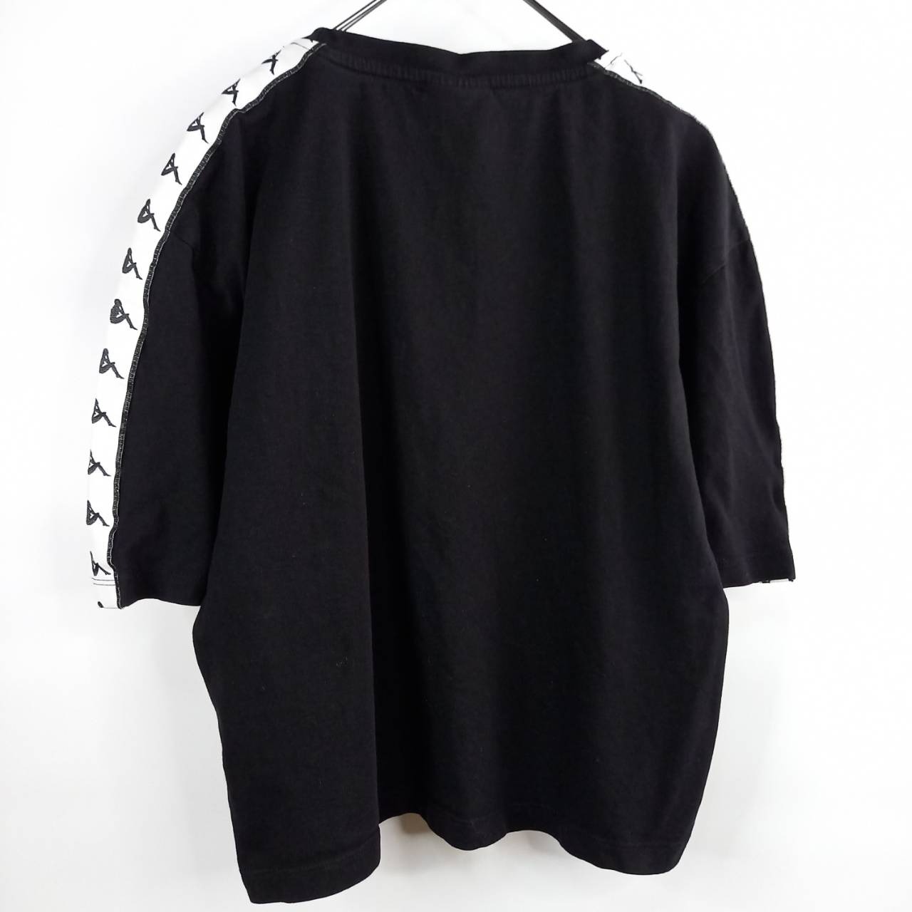Kappa　カッパ　ショート丈　Tシャツ　半袖　Y2K　プリント　ロゴ　ブラック　XS