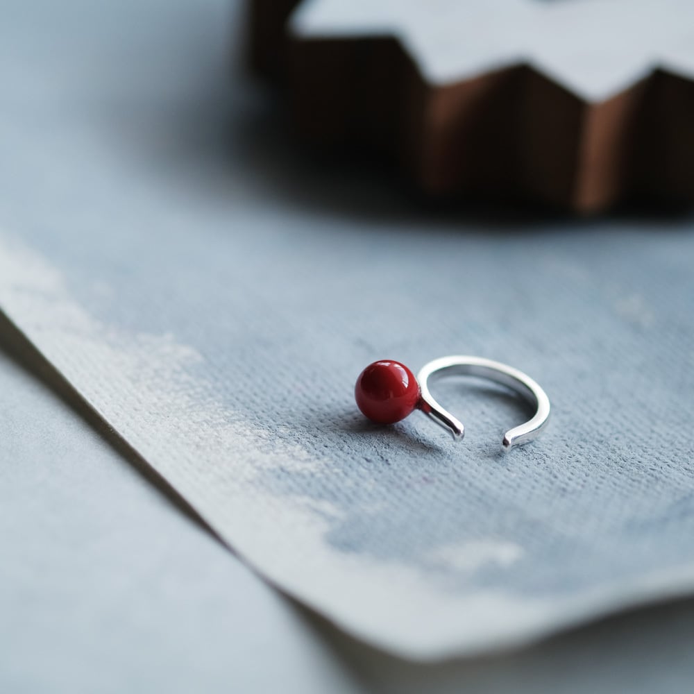 赤珊瑚 イヤーカフ シルバー925 | クラウドジュエリー(Cloud-jewelry