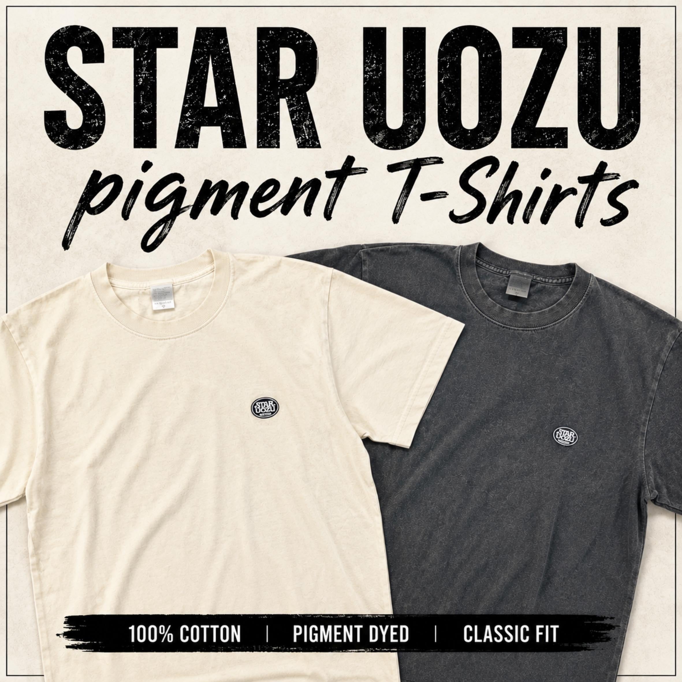 STAR UOZU ピグメント Tシャツ