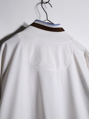 white base 4-line color design over silhouette track jacket