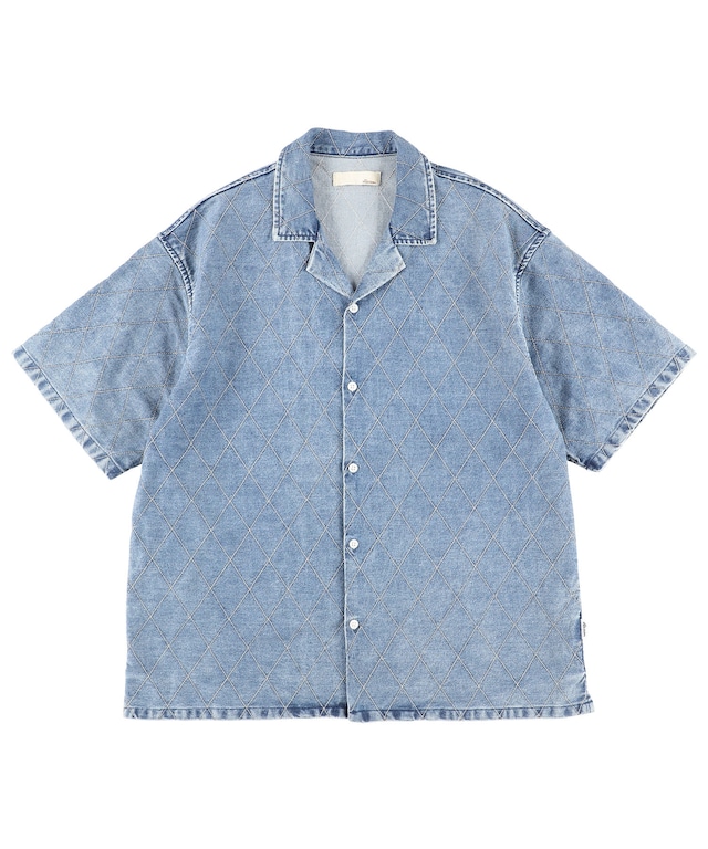 【#Re:room】VINTAGE DIAMOND QUILT STITCH DENIM SHIRTS［RES093］