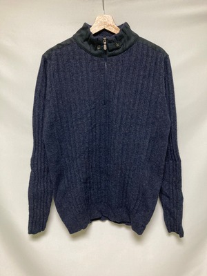 half zip design knit