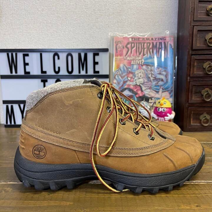 良品 Timberland レースアップブーツ ブラウン 7M 古着MIXコーデ