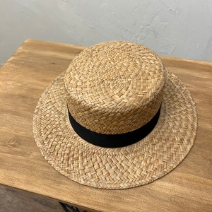 YELLOW STRAW BOATER