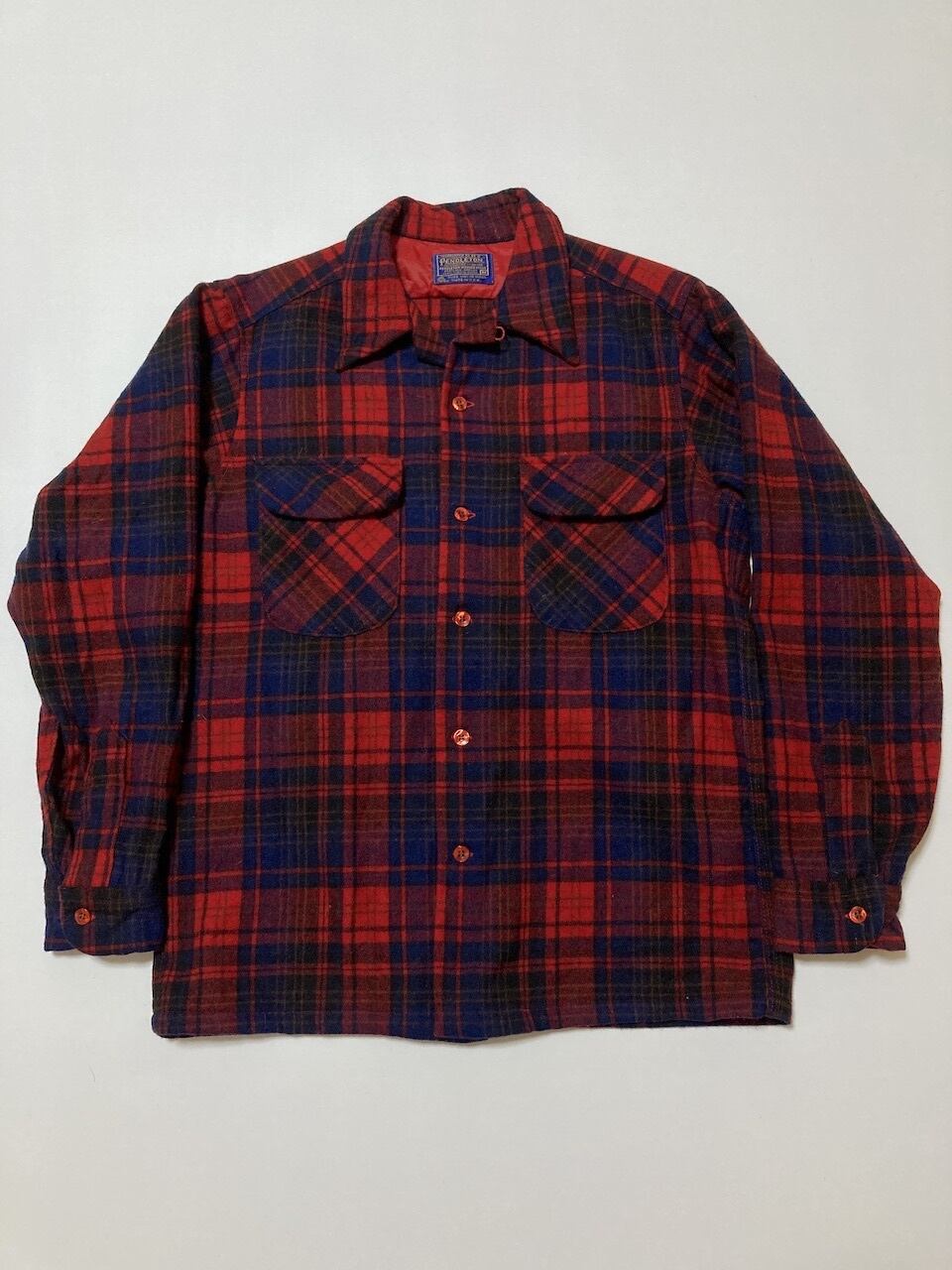 70s　PENDLETON　ウールチェックシャツ　ペンドルトン