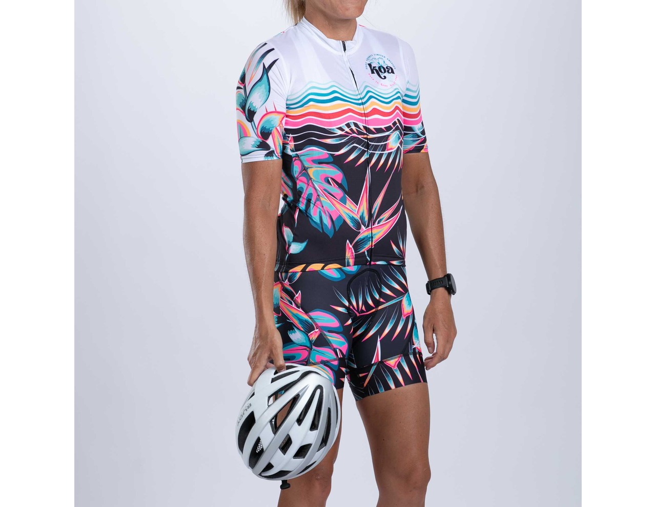 WOMEN CYCLE AERO JERSEY (KOA TROPICAL) レディース サイクル ジャージ ZFC11073