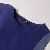 PS Paul Smith ポールスミス デザイン ノースリーブ ワンピース S(158~164)/くすみ水色×青紫 レディース