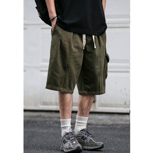 ★CASUAL DRAWSTRING POCKET FIVE-POINT PANTS　　　A0590