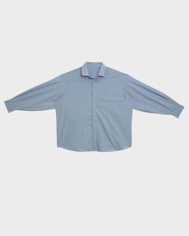Baserange (ベースレンジ) CLAUDE SHIRT (BLUE STRIPE) | H Nagano