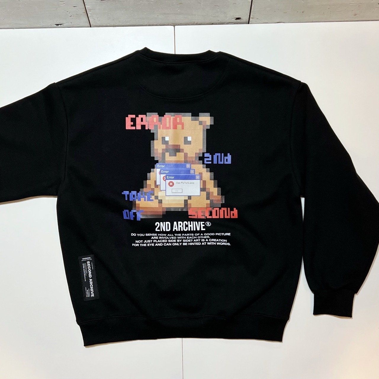 VT-01066-2】Error Bear Back Print Sweat / 2ND ARCHIVE / エラー 