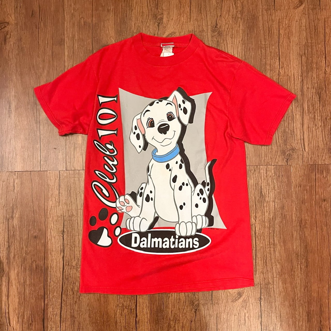 VINTAGE ヴィンテージ 90s VINTAGE DISNEY 101DALMATIANS ディズニー 101匹ワンちゃん オーバーサイズ半袖Tシャツ レッド