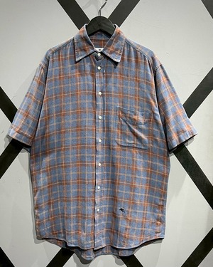 【X VINTAGE】"ETRO" Checkered Loose S/S Shirt