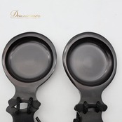 フラメンコ 小物 CASTANUELAS DEL SUR パリージョ カスタネット ブラック系 フィブラ ベテアダ スペシャル 黒 赤 ライン 模様 柄 高級 光沢 楽器 小物 ペア 両手 ダンス小物 小道具 ブラウン系 ゴールド系