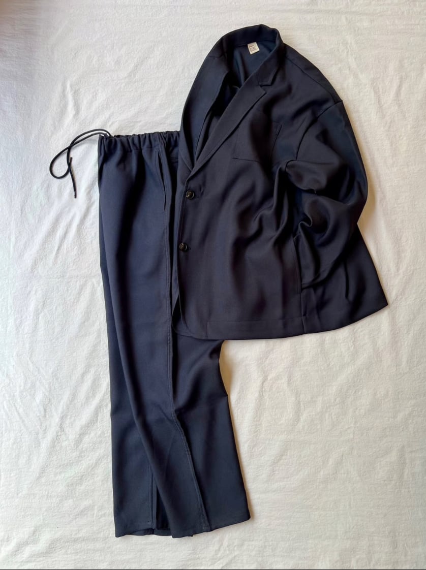 STA-PREST GOOD JACKET & SLACKS /BLACK/ RELAX FIT