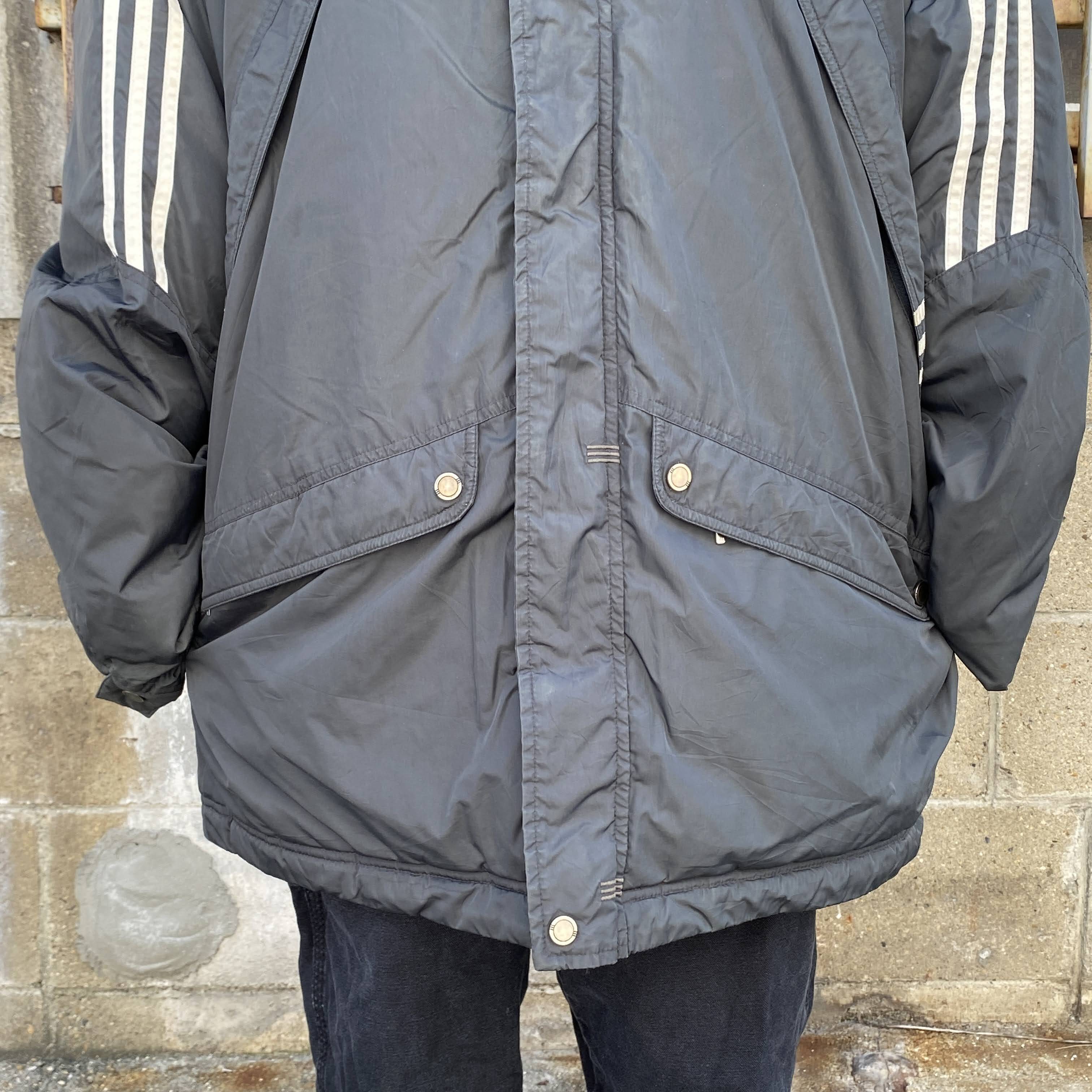 00年代 adidas アディダス フリースライナー 中綿 ナイロンジャケット 