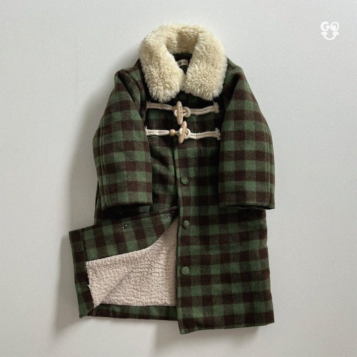 【予約】GO U チェックダッフルコート90~160