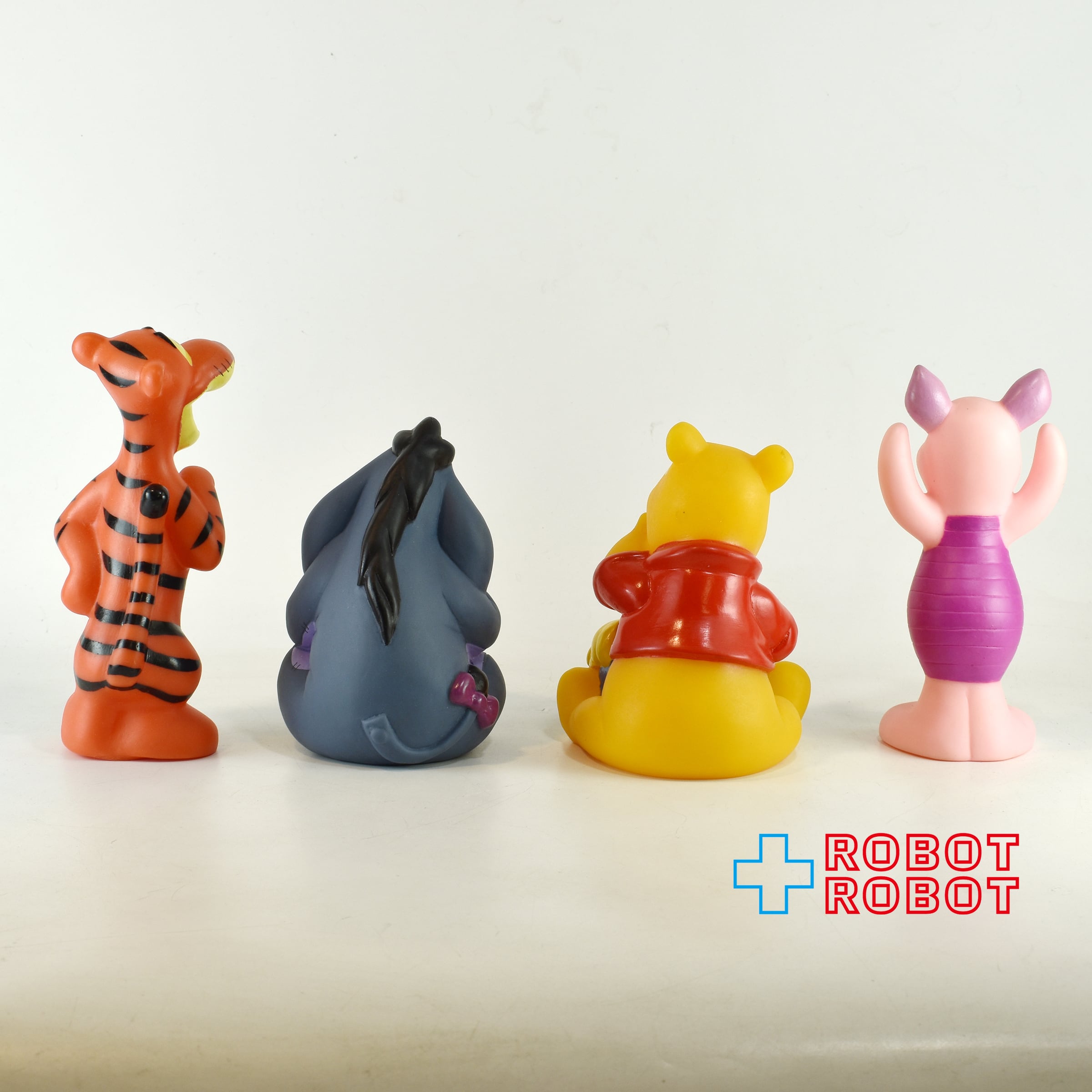 ディズニー くまのプーさん ラバー スクイーク ソフビ人形 4体セット