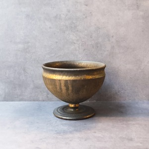 やちむん FUCLAY ゴブレット FUCLAY black 釉薬  沖縄県今帰仁の窯 やちむん グラス コップ  沖縄  【fuc-gob-14】