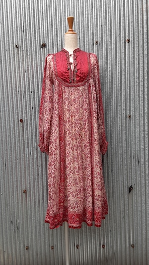 Vintage Indian Cotton Dress / ヴィンテージ インディアン綿 ドレス