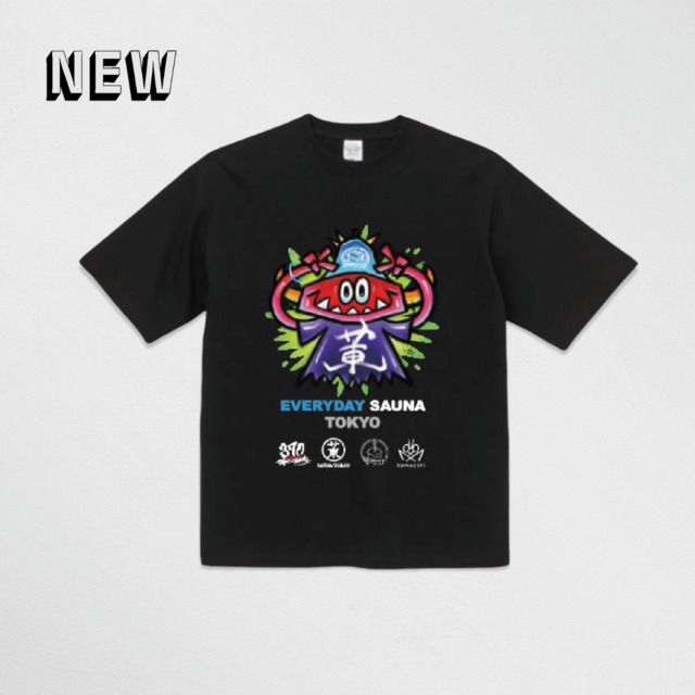 【サウナ東京×毎日サウナ×370×ガブリアン】ビッグシルエットTシャツ