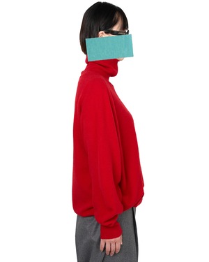 ssstein "EXTRA FINE WOOL KNIT TURTLE NECK LS〔RED〕"