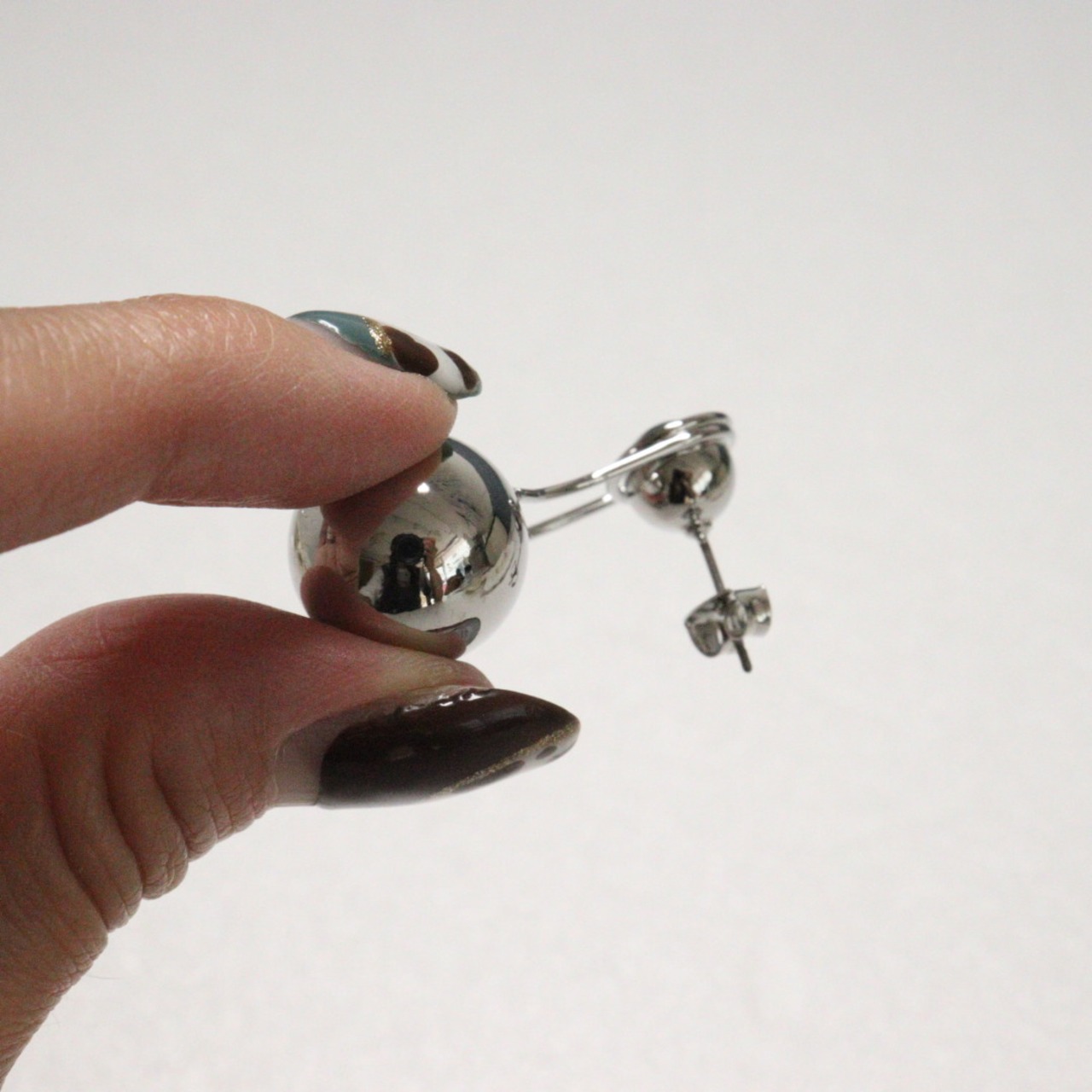 ダブルボールピアス ニッケルフリーポスト使用 低アレルギー bittersweet