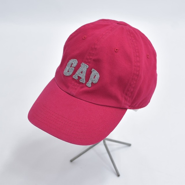 00s GAP ギャップ ベースボールキャップ 帽子 フェルトアーチロゴ 6パネル アジャスター OLD オールド レッド USED ヴィンテージ ビンテージ 古着 メンズ S/M