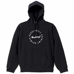 【SHOEHURRY!】CIRCLE LOGO SWEAT HOODIE (BLACK/WHITE) | 裏起毛パーカー(ブラック/ホワイト)