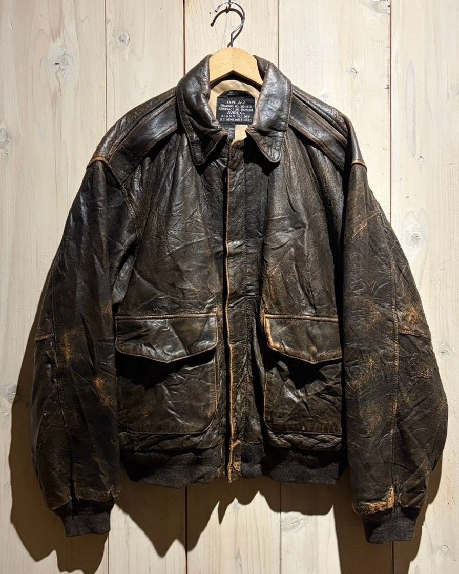 a.k.a.C.a.k.a vintage】“AVIREX” A-2 Type Special Aging Fright