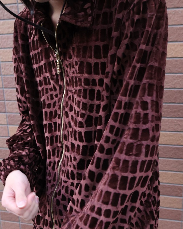 All-over design zip blouson