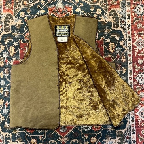90s Barbour Liner Vest バブアー ライナーベスト ヴィンテージ 英国 王室 C44 112CM イングランド製 3ワラント A297 M リバーシブル 80s