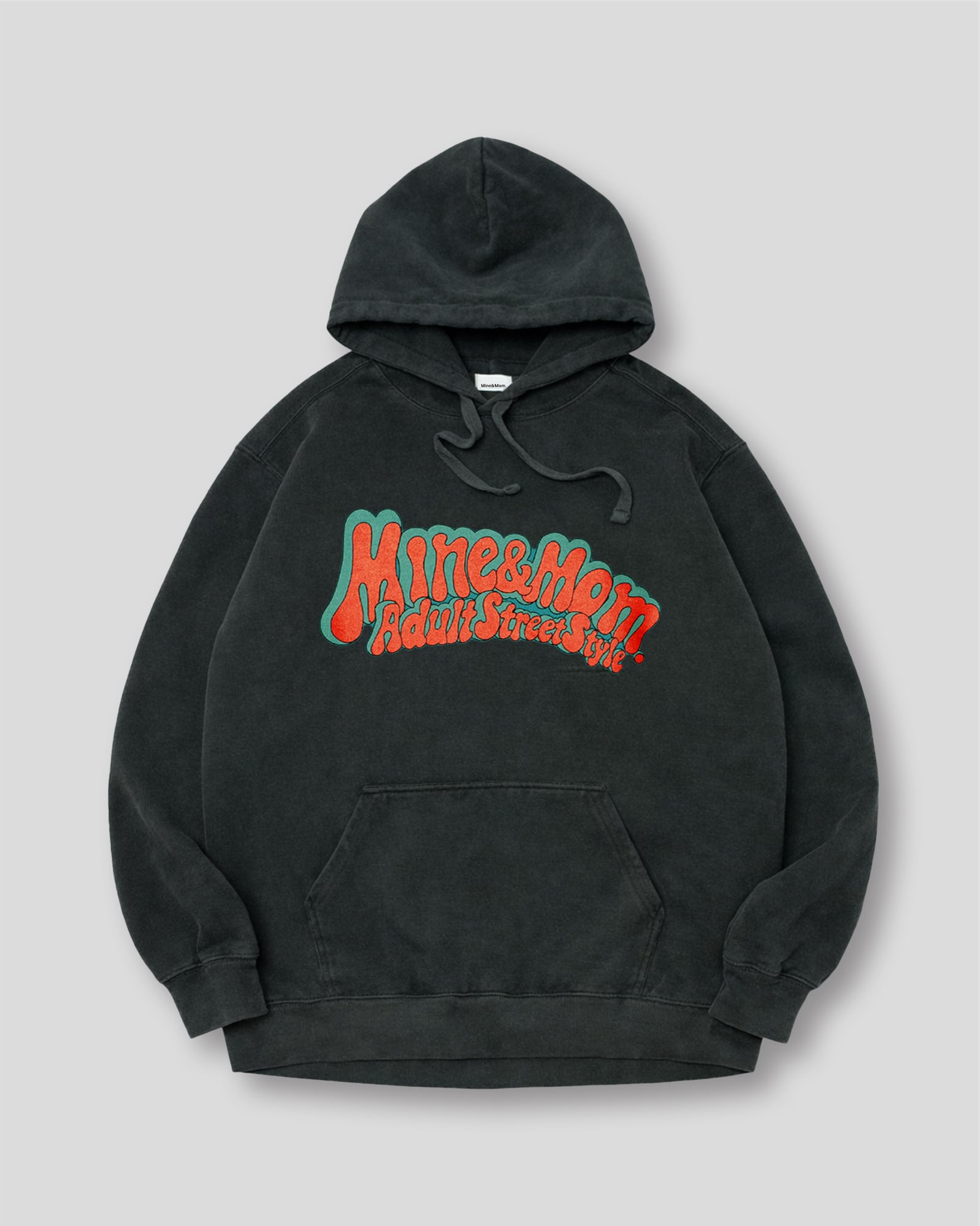 MM PIGMENT DYE LOGO HOODIE BLACK