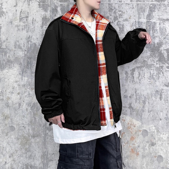 チェック柄リバーシブルジャケット 3カラー 11270