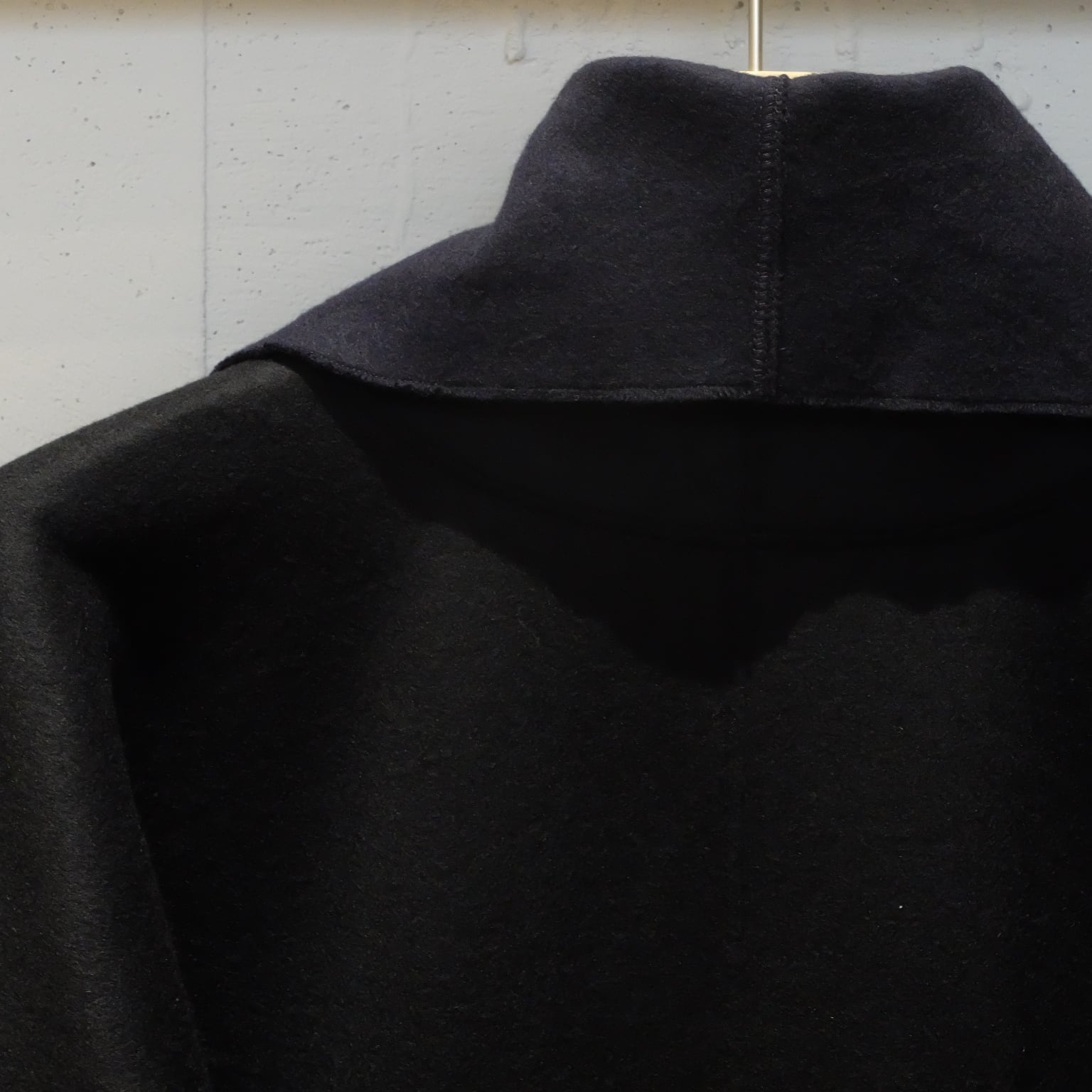 MITTAN】ウールリバー半纏コート WEEKENDER SHOP別注 黒×紺 MITTAN