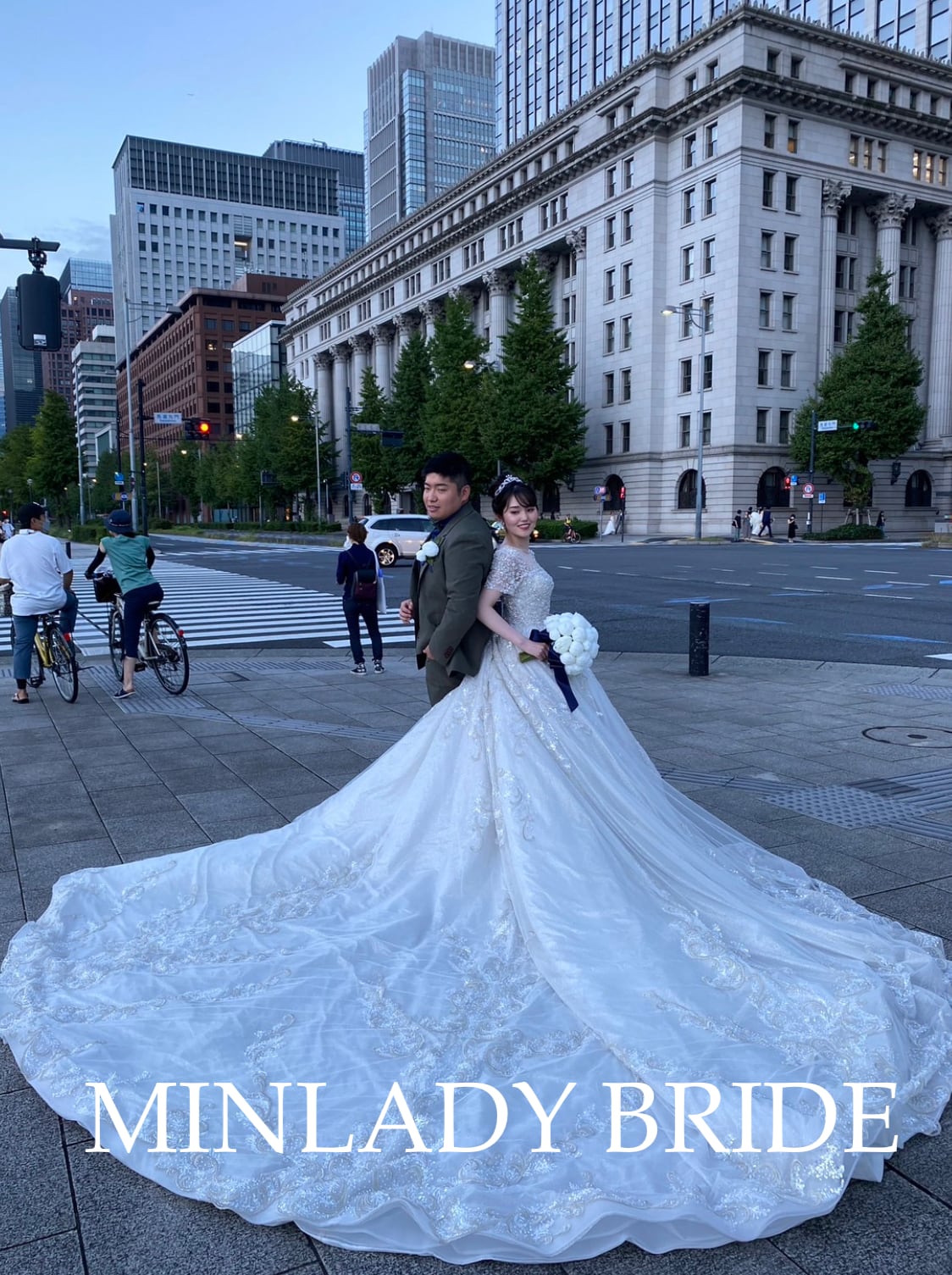 韓国風 ウェディングドレス ゴージャス キラキラ | MINLADY BRIDE