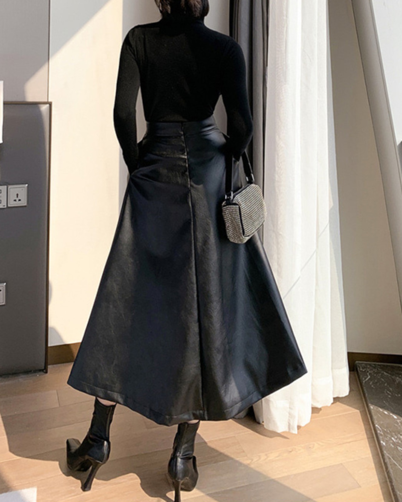 エレガントAラインPUロングスカート 2color A0721 - 8