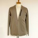 Collar-Less Jacket　Brown