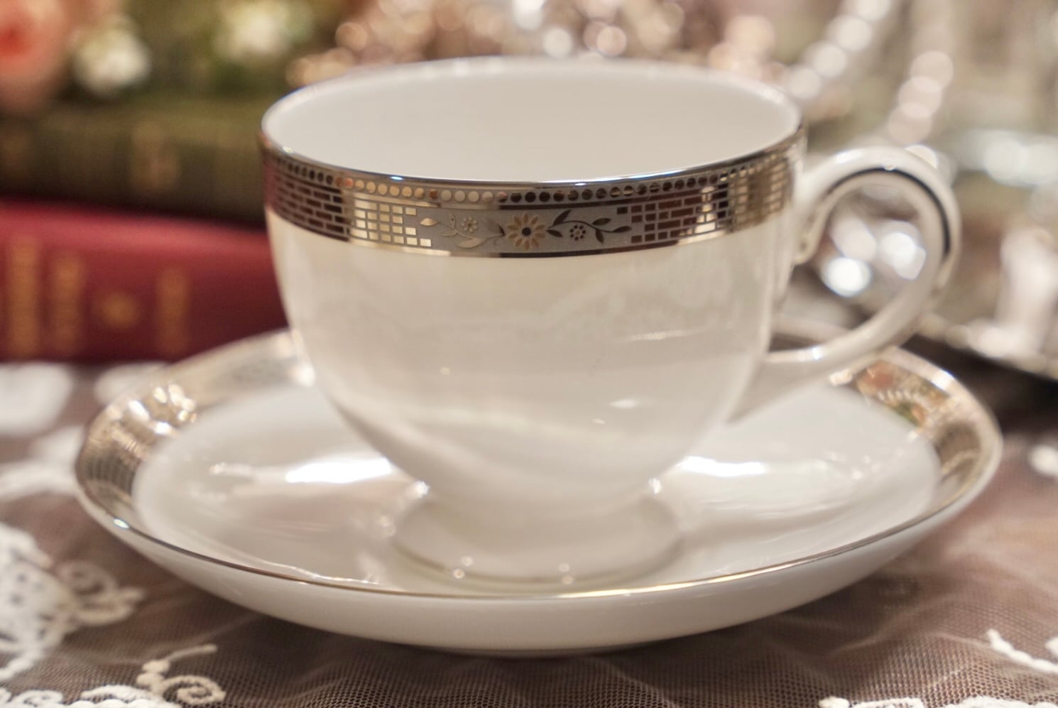 B 【Wedgwood】ウェッジウッド MARCASITE(マーカサイト) カップ&ソーサー