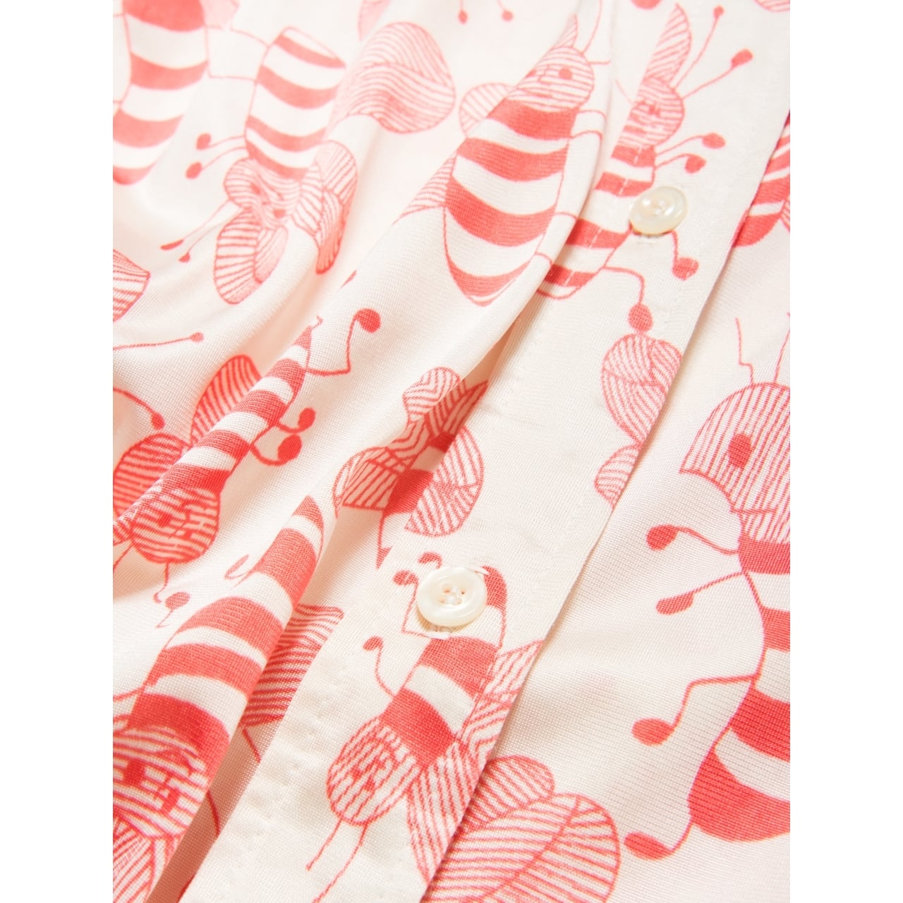 【JC Penney】70's bee print blouse（ジェーシーペニー ミツバチプリントブラウス シャツ）4d