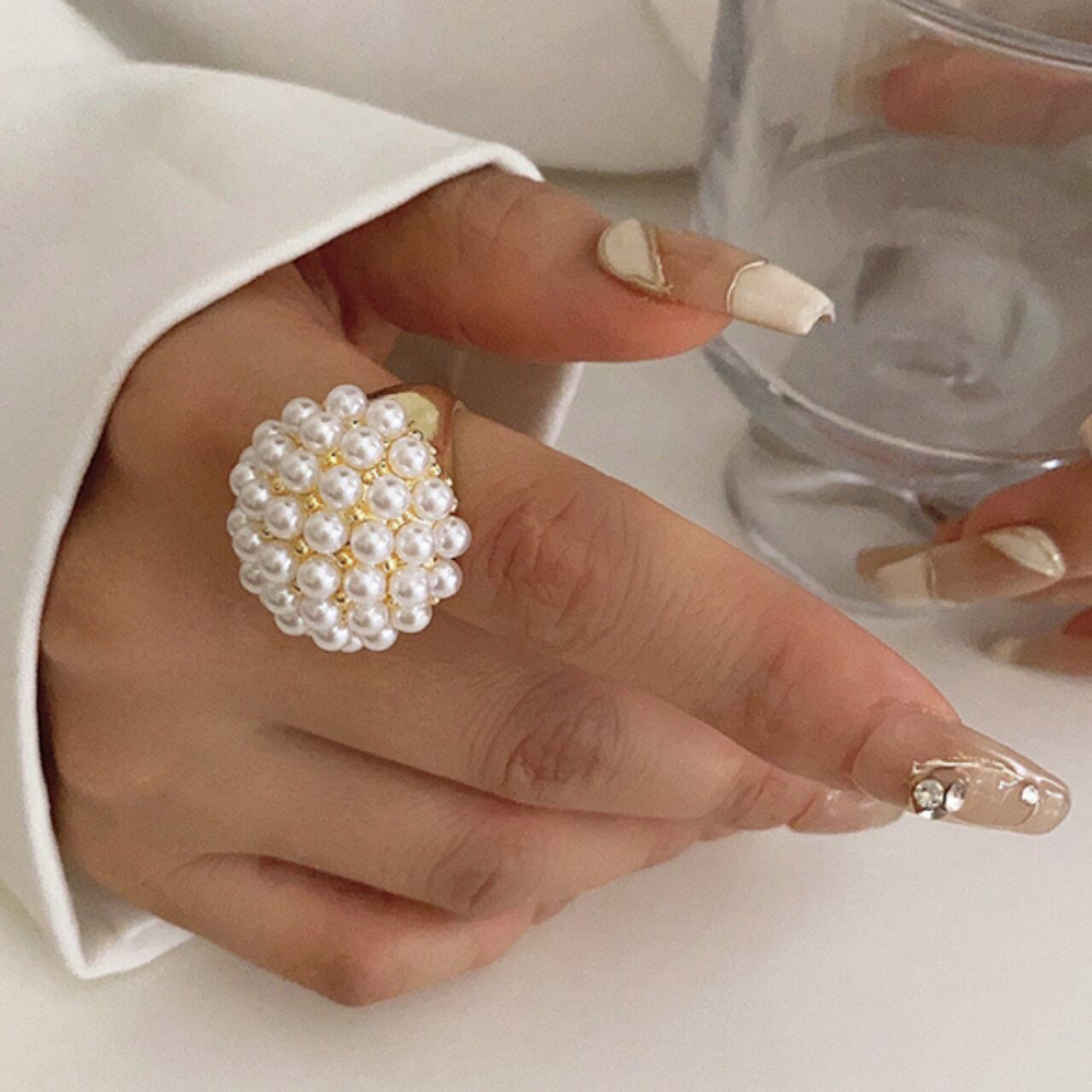 エレガント パール リング