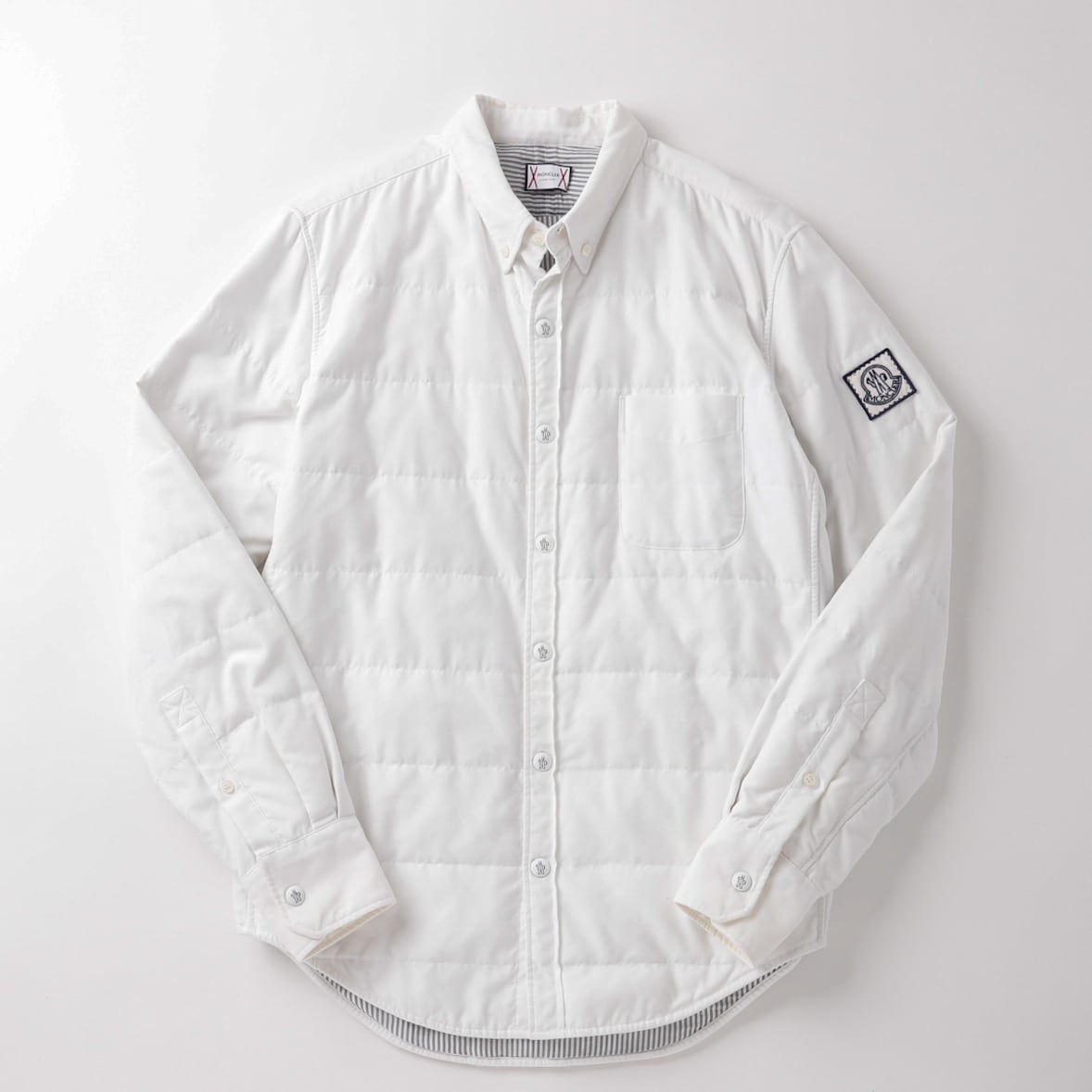 美品】MONCLER GAMME BLEU Down jacket B.D oxford shirt Made in