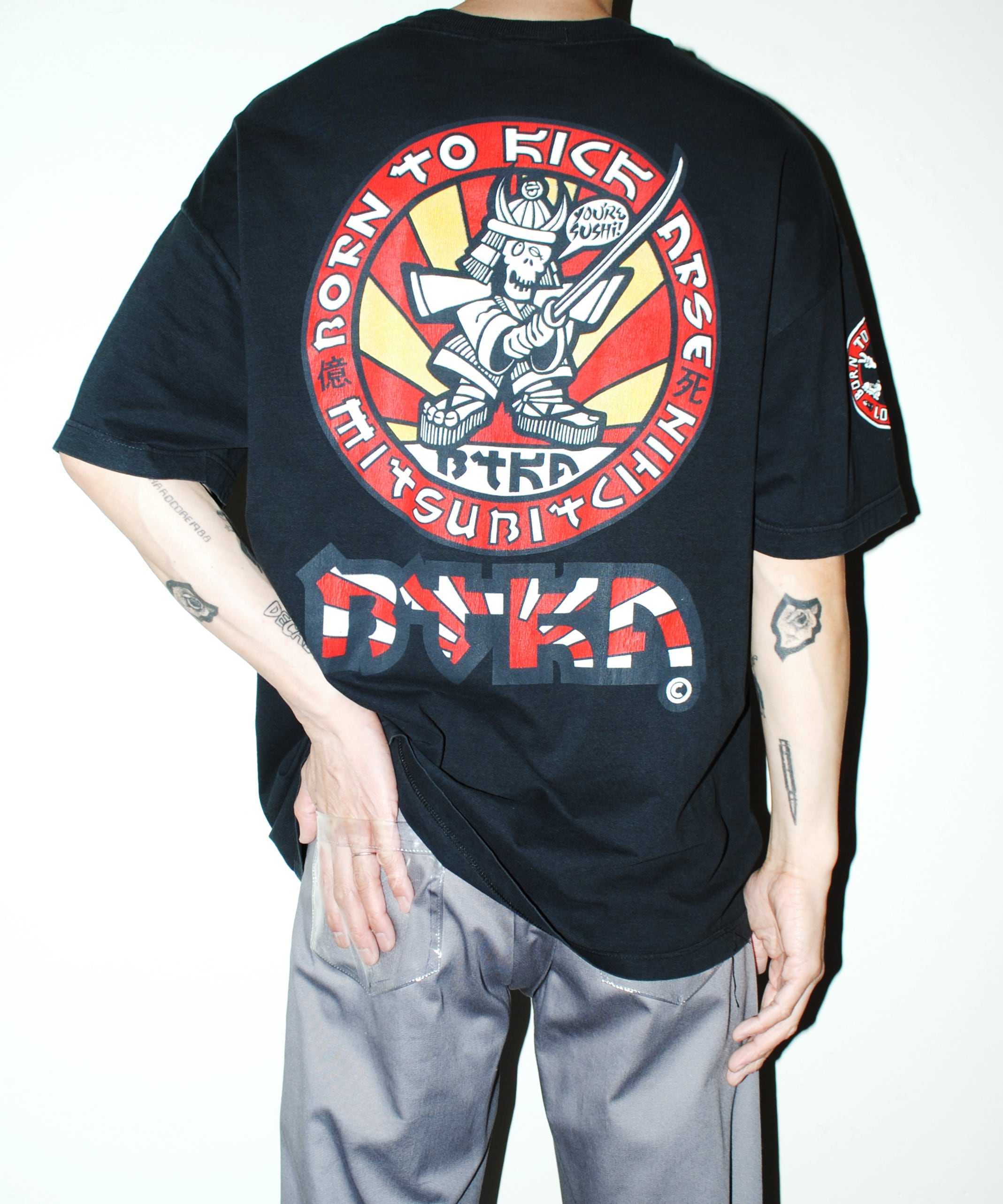 90’s BTKA Born to kick arse Natural fade Born To Kick Arse』 90s UK vintage T-shirt | excube.e_shop