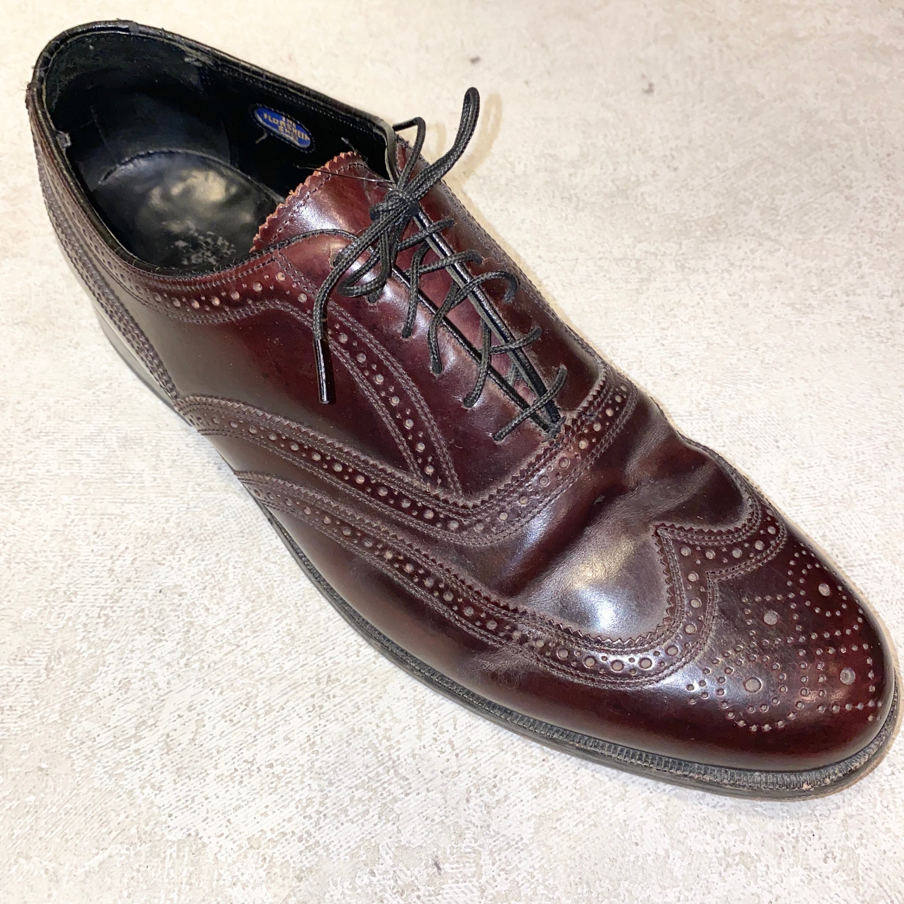 FLORSHEIM burgundy color full-brogue leather shoes | NOIR ONLINE powered by  BASE