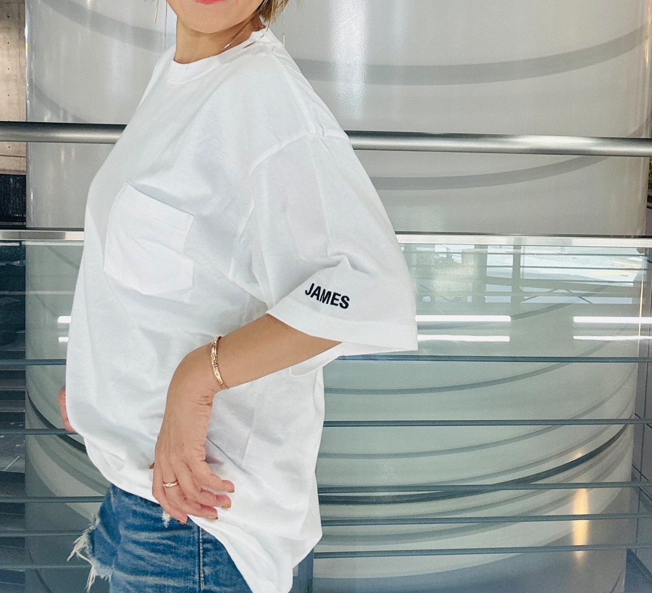 JAMES刺繍Tシャツ