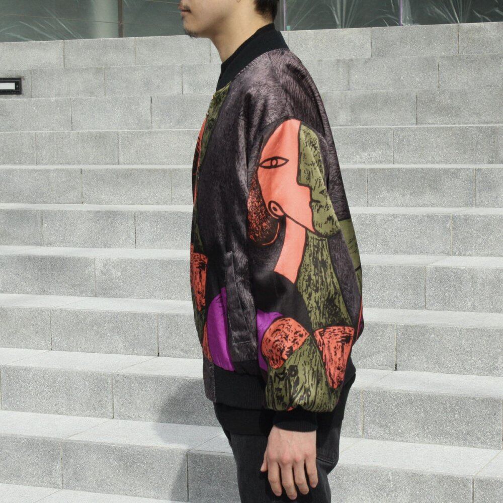 Vintage Picasso Art Print Bomber Jacket Blouson [Picasso] [1980s