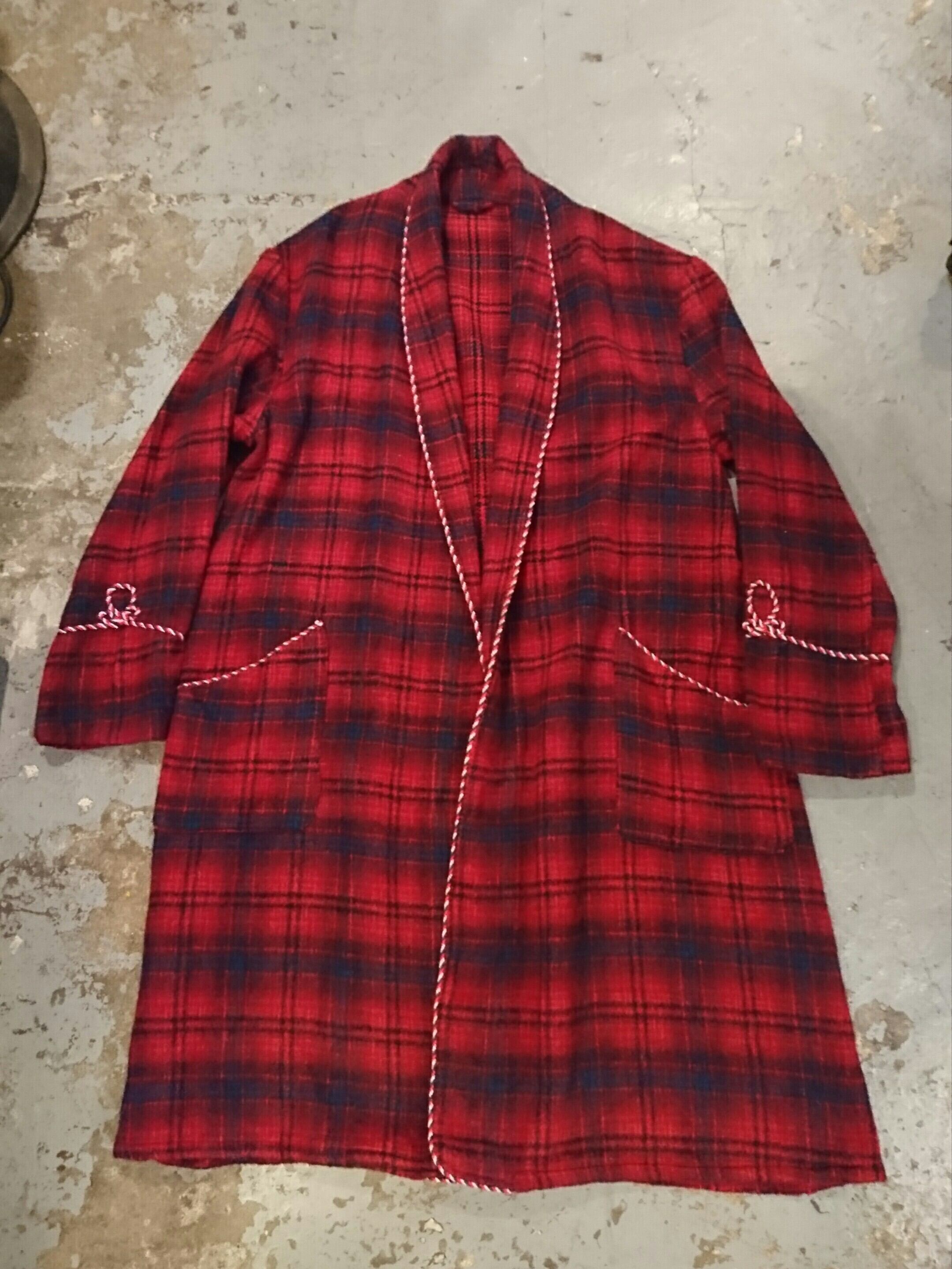70s MADE IN ENGLAND WOOL ROBE