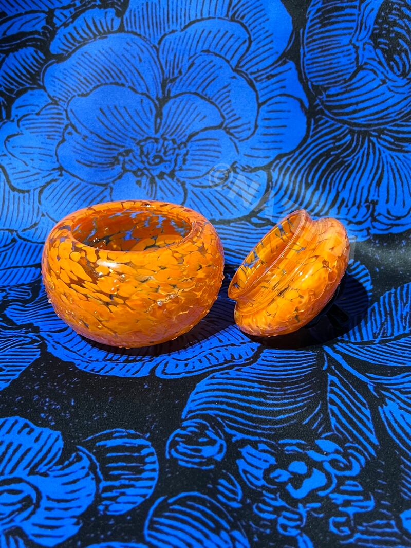 かぼちゃ カボチャ お菓子入れ ガラス 置物 インテリア オブジェ