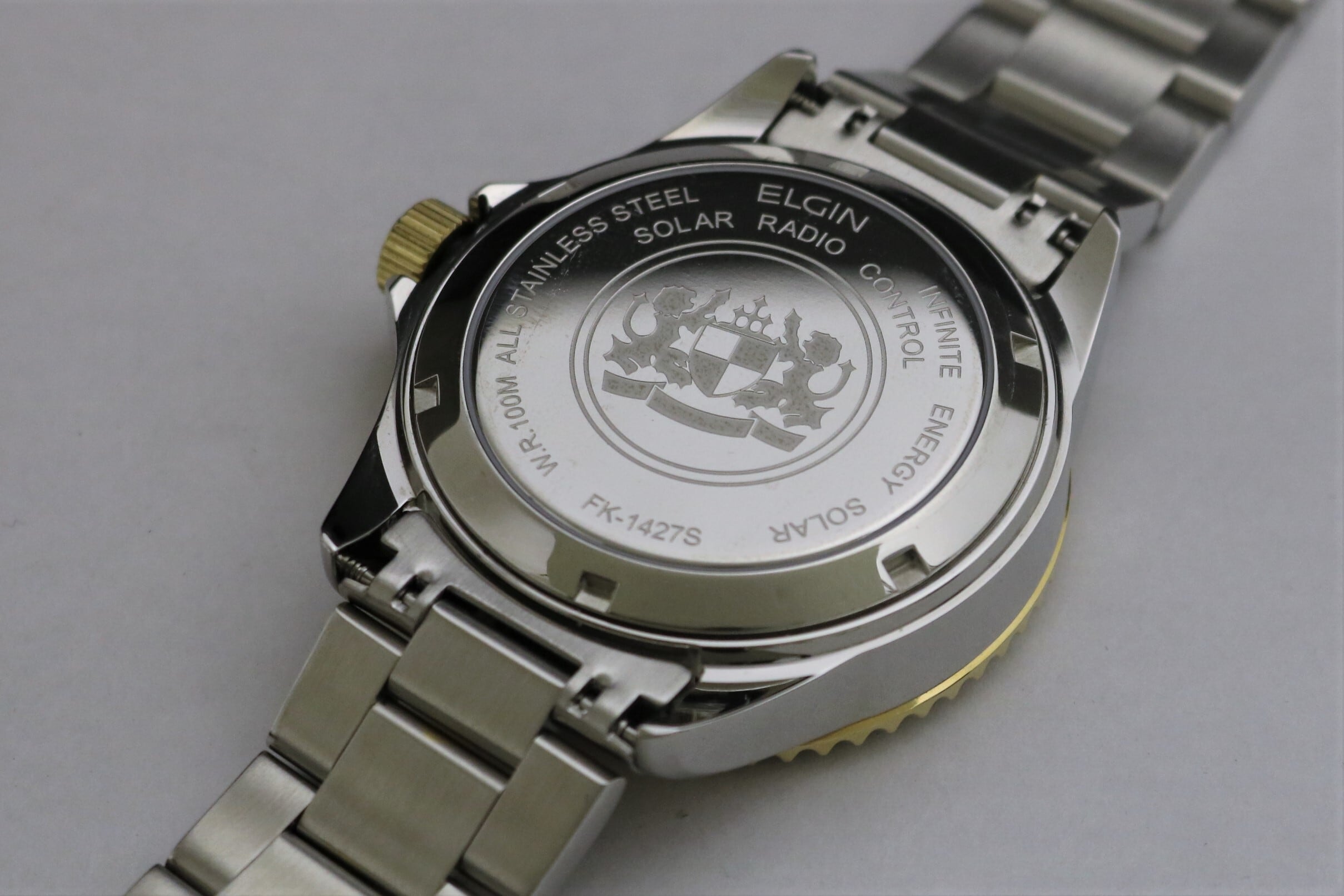 ELGIN 電波ソ－ラ－腕時計｜FK1427TG-BP コンビブラック メンズ