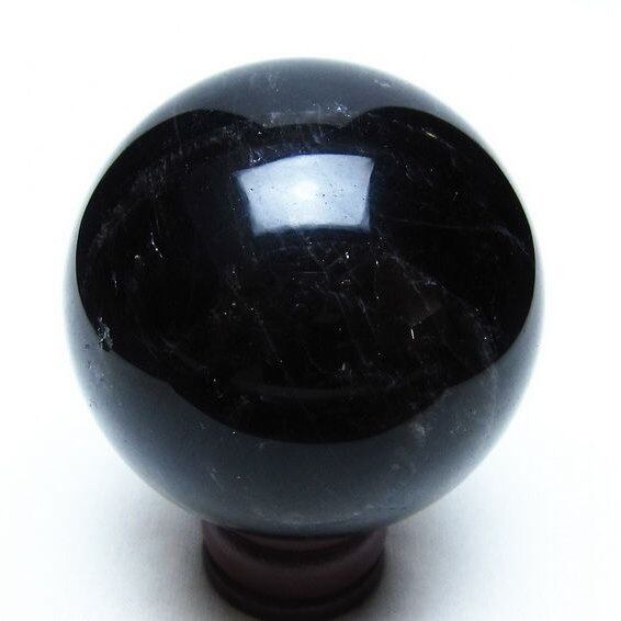 モリオン スフィア 黒水晶 丸玉 54mm 置物 原石 一点物 151-10311