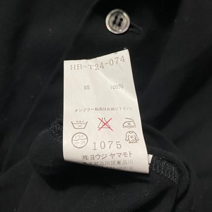 YOHJI YAMAMOTO POUR HOMME black open collar shirt
